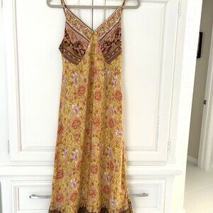 Abyoxi Golden Rod Floral Maxi Dress
